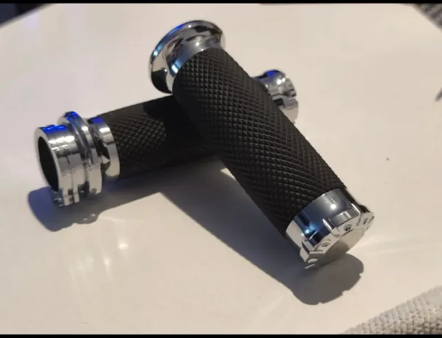 Puños Moto Cromados y Negros