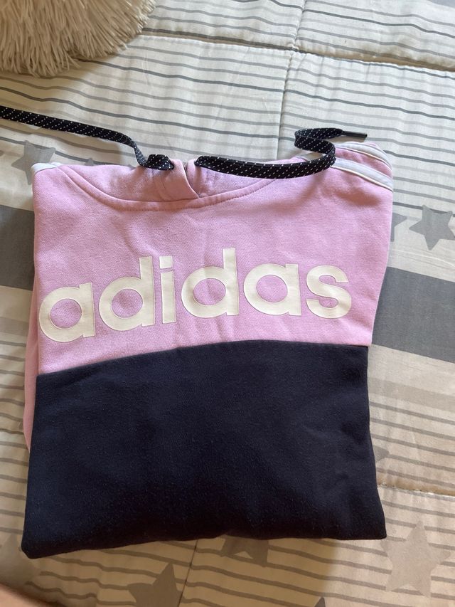 Sudadera Adidas bicolor rosa y negra