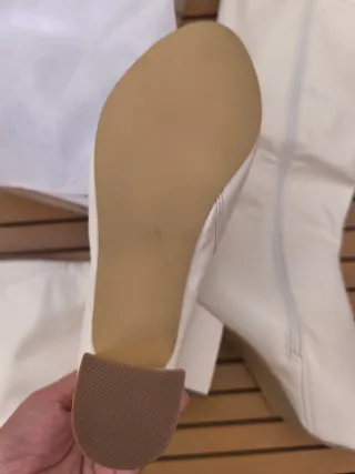 Botas altas tacón blancas