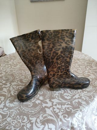 Botas agua animal print T. 41