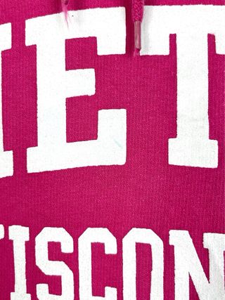 Sudadera Hoodie Mujer USA Wisconsin Rosa Retro Y2K