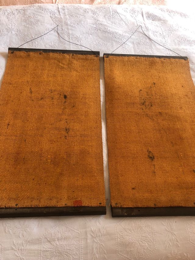 Coppia tele dipinte guerriero africano