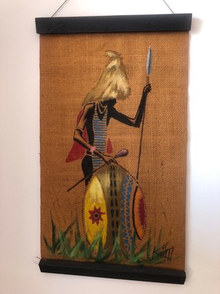 2 quadri decorativi dipinti a mano