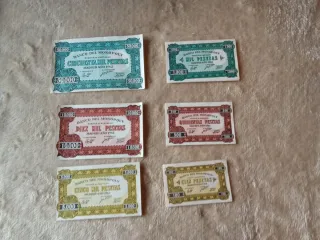 6 Billetes Monopoly Banco del Monopoly Año 62
