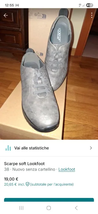 Scarpe soft Lookfoot grigie taglia 38