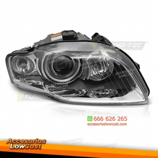 Faro de xenón cromado lado derecho para AUDI A4 B
