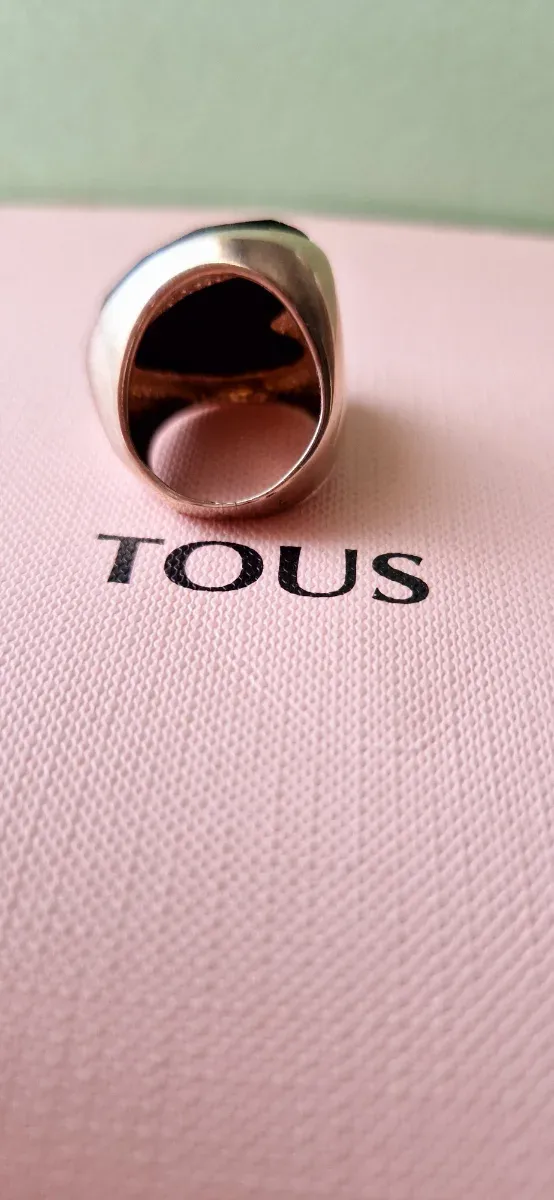 Anillo Corazón Tous Plata y Ónix