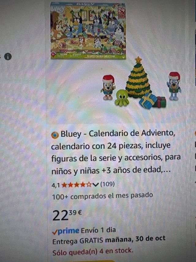 Calendario de Adviento Bluey Navidad