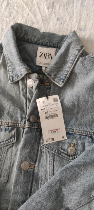 Chaqueta vaquera Zara azul Talla XS