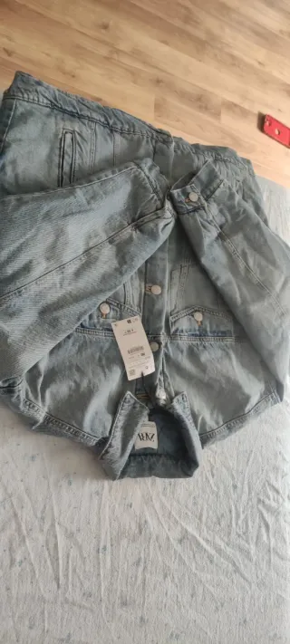 Chaqueta vaquera Zara azul Talla XS