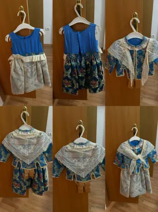Traje de Fallera Niña Talla 1-2 Años