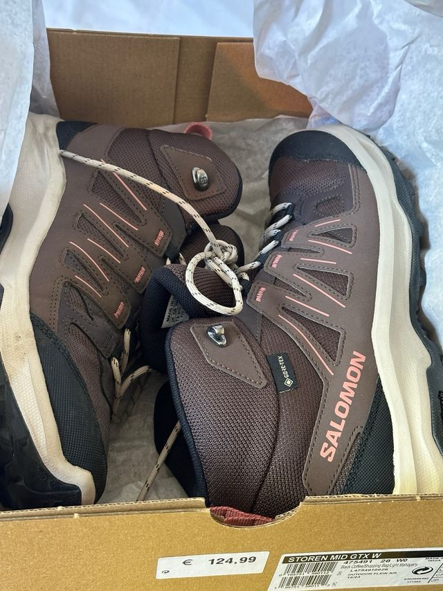 Botas Senderismo Salomon Gore-Tex Marrón Rosado