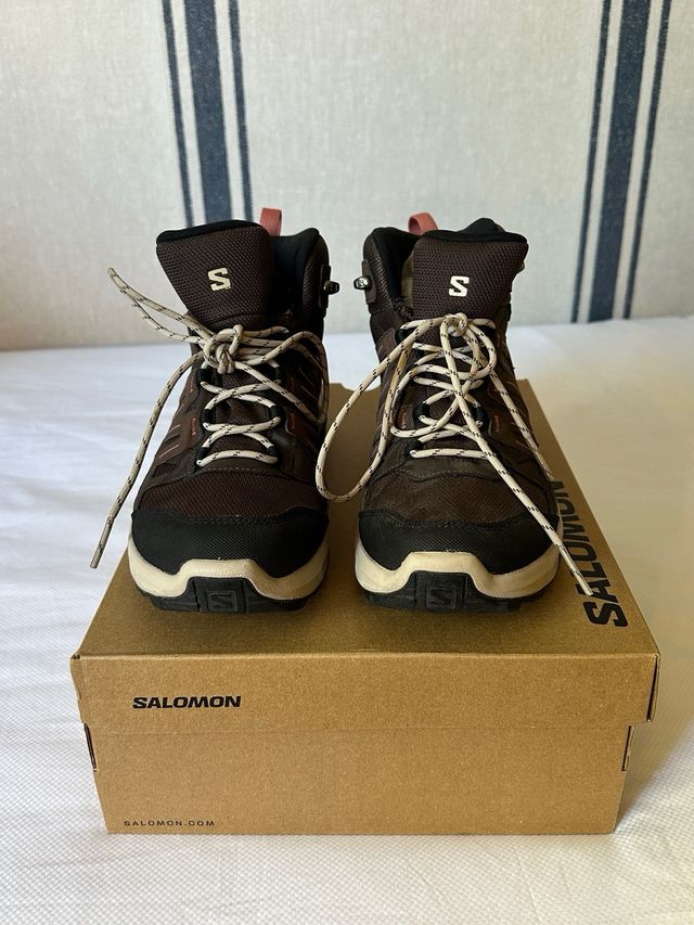 Botas Senderismo Salomon Gore-Tex Marrón Rosado