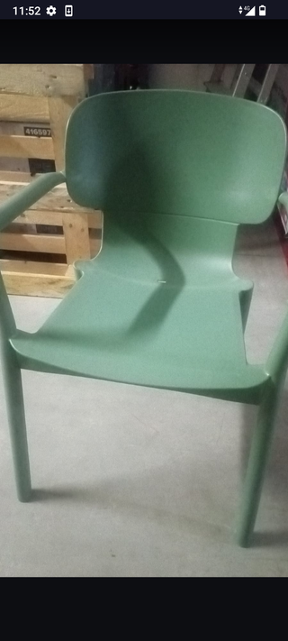 Lote Sillas 30! unidades Verdes Plástico fuerte 