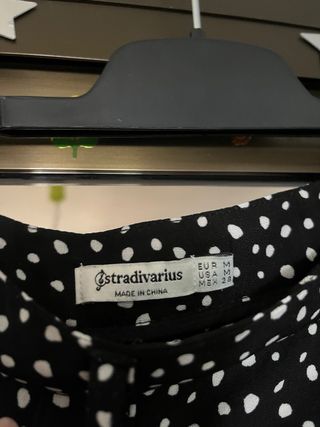 Falda pantalón negra lunares