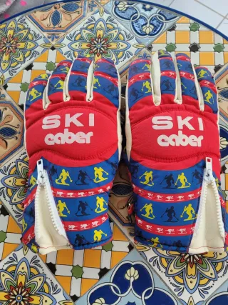 Guanti da sci vintage Ski Caber con zip