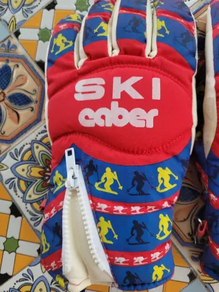 Guanti da sci vintage Ski Caber con zip