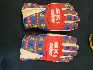 Guanti da sci vintage Ski Caber con zip