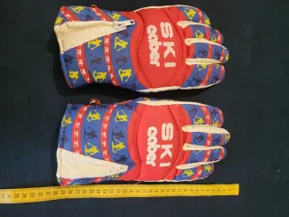 Guanti da sci vintage Ski Caber con zip
