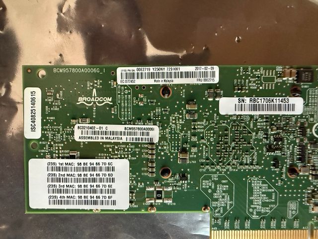 Tarjeta Red Broadcom PCIe SFP 10G