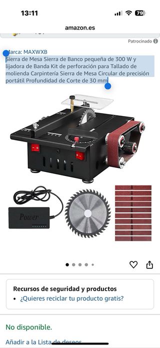 Sierra de mesa y lijadora 150W
