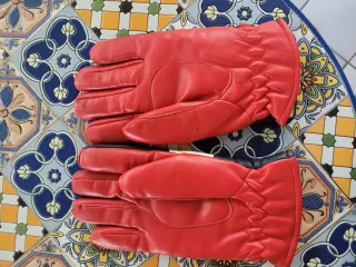 Guanti da sci vintage blu e rossi