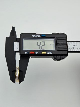 Anillo Oro 18K Carrilera Blanca 2.94gr T-13