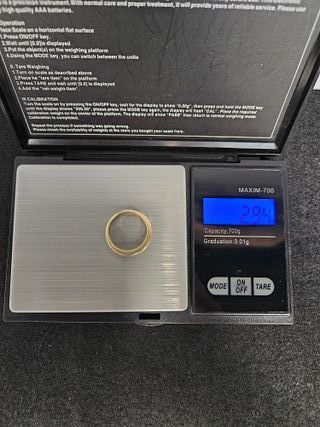 Anillo Oro 18K Carrilera Blanca 2.94gr T-13