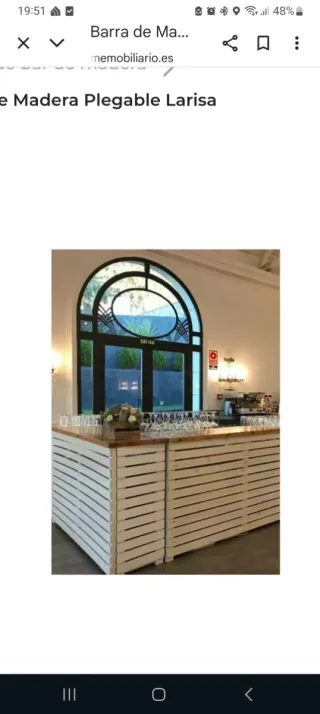 Barras de madera plegables, para eventos, catering