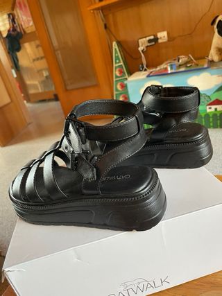 Sandalias gladiador negras