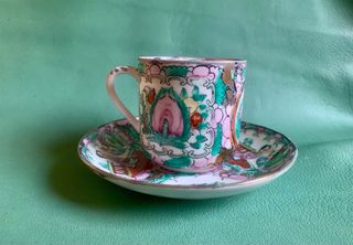 DUO DE CAFÉ EN PORCELANA DE MACAO