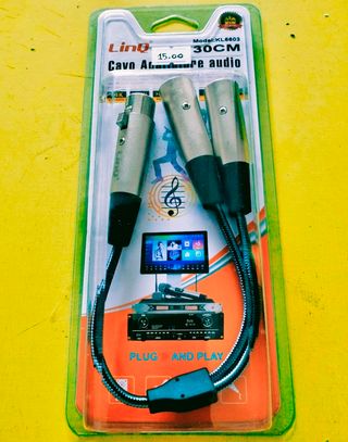 CAVO ADATTATORE 1 XLR FEMMINA - 2 XLR MASCHIO