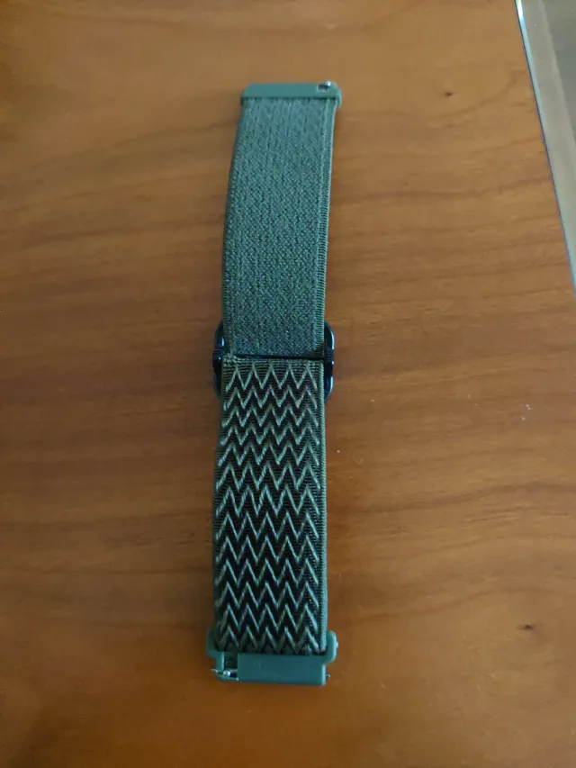 Cinturino 22mm Zigzag Verde/Nero