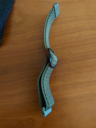 Correa de reloj 22mm Zigzag Verde/Negro