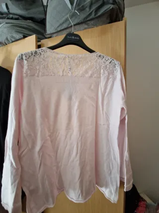 Camiseta Sintesis manga larga rosa