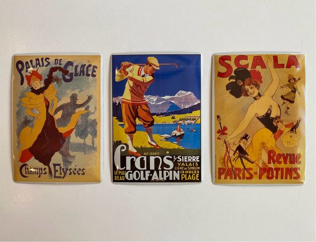 Lote de 3 Chapas Metálicas Decorativas