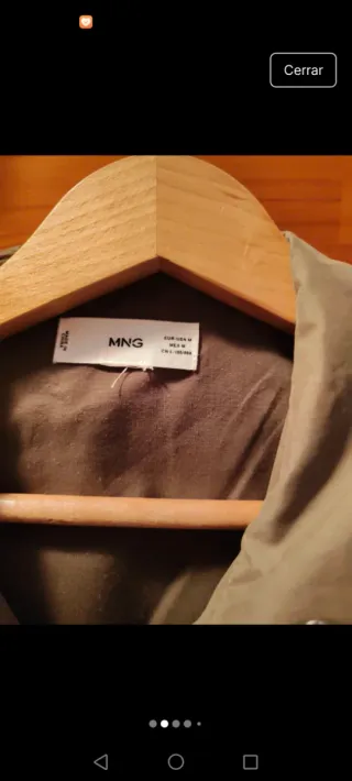 Parka Mango Verde Oliva