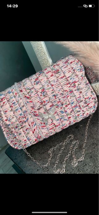 Borsa artigianale con farfalla gioiello