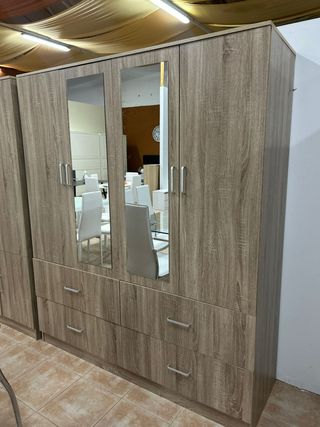 Armario Ropero 2, 3 o 4 Puertas + Espejo