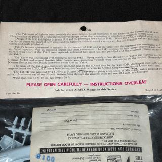 Modellino Airfix 72 Scale Russian Yak 9D
