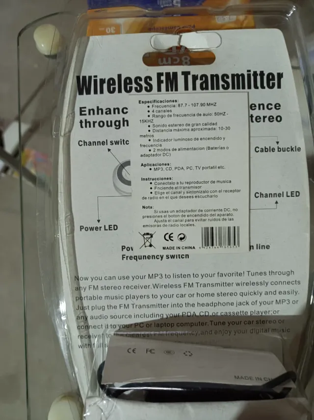 Transmisor FM Inalámbrico MP3