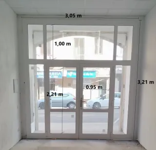 Puerta aluminio local comercial