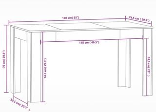 Mesa de comedor de madera