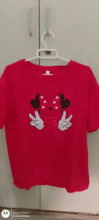 Camiseta Mini Mujer Roja Talla M