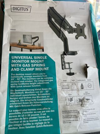 Soporte Monitor DIGITUS Gas Spring