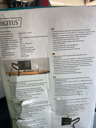 Soporte Monitor DIGITUS Gas Spring