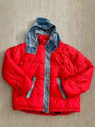 Abrigo Desigual Rojo y Azul