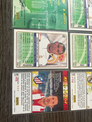 Lote cromos fútbol (Ronaldo, Zidane, Beckham)
No