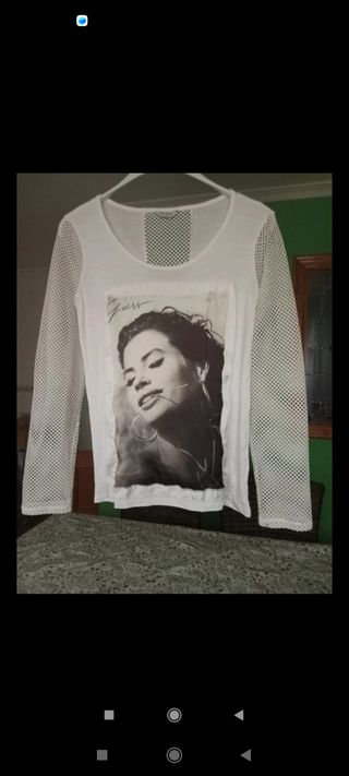 Camiseta Guess Malla Blanca
