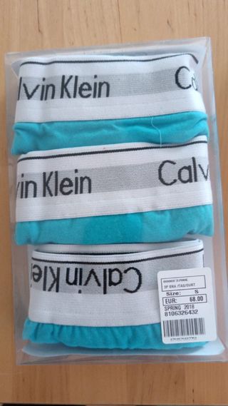 Calvin Klein Braguita, Tanga y Top Talla S